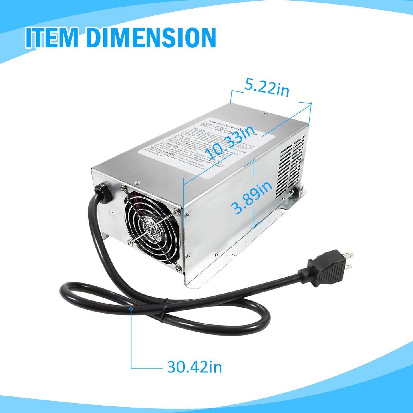 WF-9855 55 Amp Deck Mount Charger/Converter with Lithium-Ion Switch Replacement for RV Trailer Camper 9800 Series
