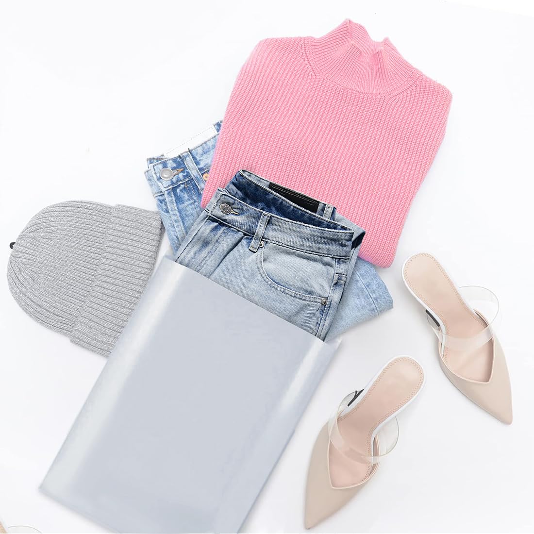 14.5" x 19" Poly Mailers, Strong Self Seal Shipping Bags, 200 Pcs Poly Packaging Bags for Clothing, Mailing Envelopes, Shipping Envelopes, Boutique Custom Bag, Waterproof, Tear Proof