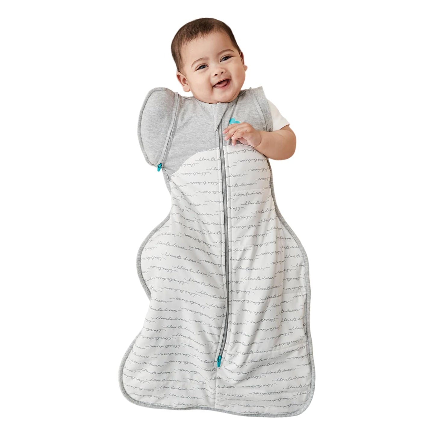 Love to Dream Swaddle UP Transition Bag Warm 2.5 TOG, Dreamer White, Medium, 13-19 lbs, Patented Zip-Off Wings, Gently Help Baby Safely Transition from Being Swaddled to Arms Free Before Rolling Over