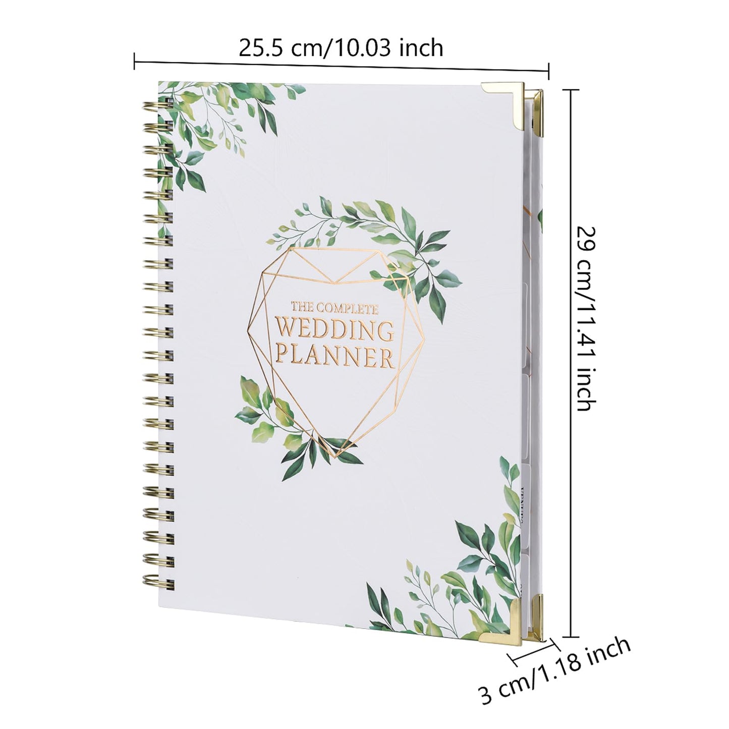 CHSEEO Wedding Planner Book and Organizer for Bride, Wedding Planning Binder with Tabs, Checklists, Countdown Calendar & Pocket, Engagement Unique Gifts for Couples, Bridal Wedding Planners Essentials
