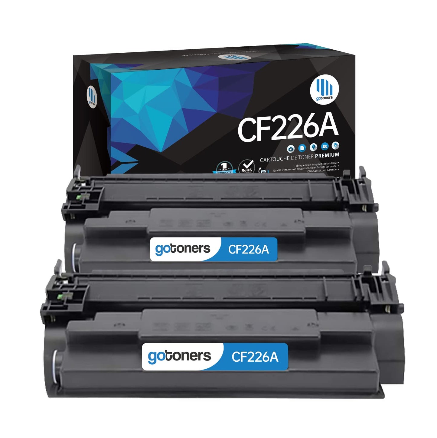 Gotoners 2 Pack Replacement Toner HP 26A CF226A for HP LaserJet Pro MFP M426fdw M402dw M426dw M426fdn M402dn M402d M402n