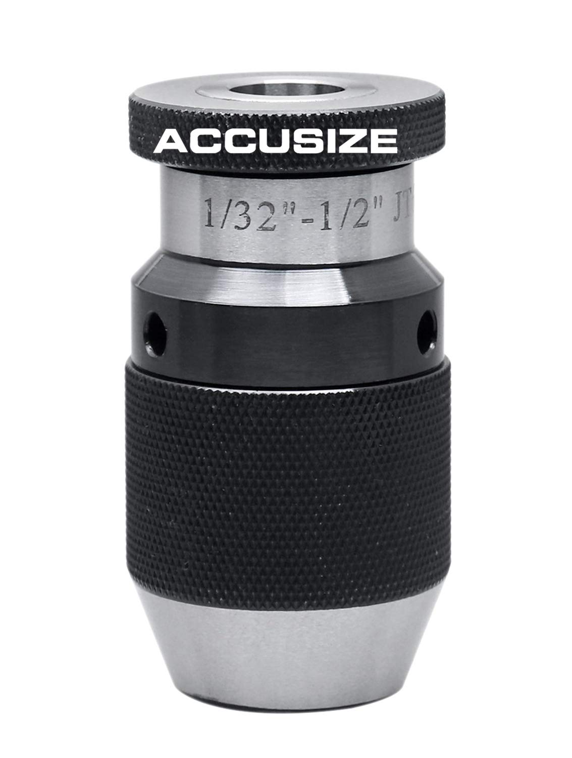 Accusize Industrial Tools Capacity 1/32-1/2 inch to 6Jt Precision Keyless Drill Chuck, 0222-0876