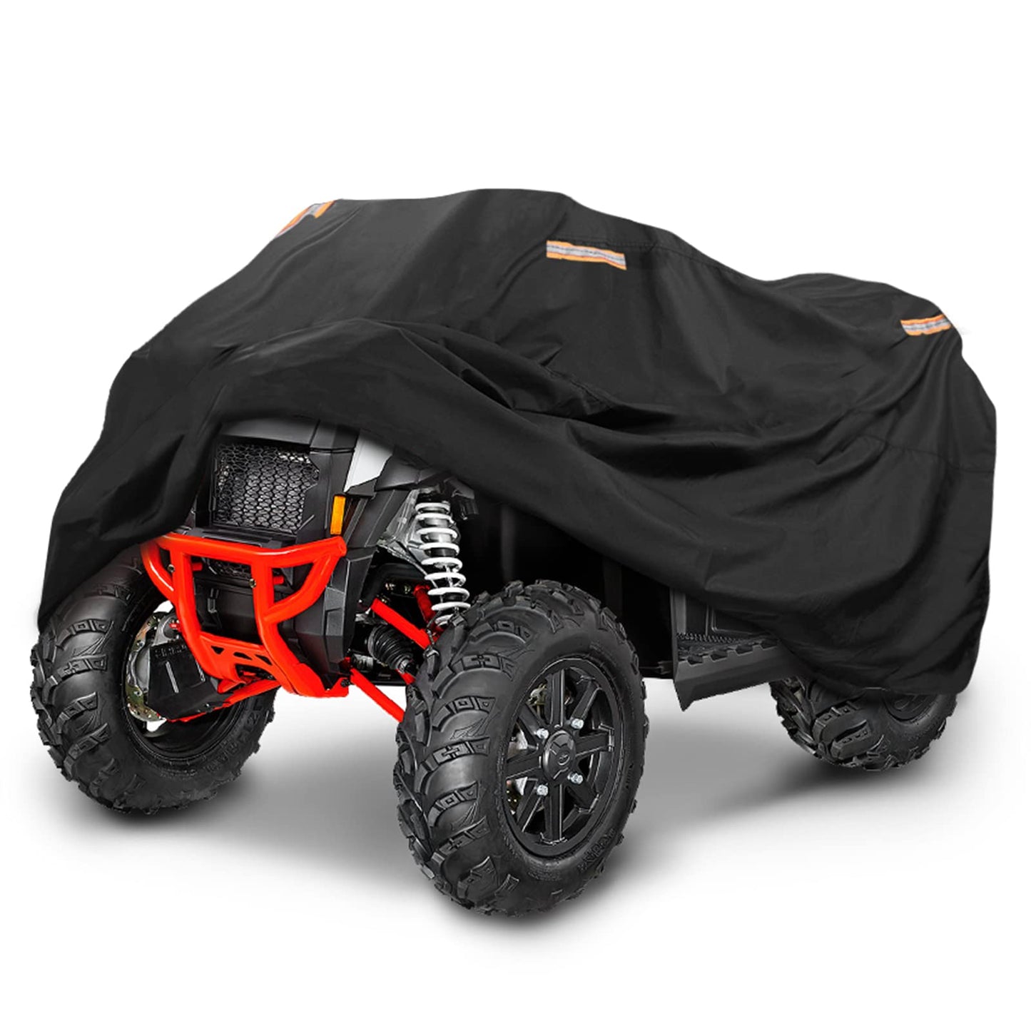 KEMIMOTO ATV Cover, Upgraded 300D Heavy Duty 4 Wheeler Cover Waterproof Windproof Compatible with Polaris Sportsman Fourtrax Grizzly Can am Kawasaki Suzuki 90'' x 43'' x 46''