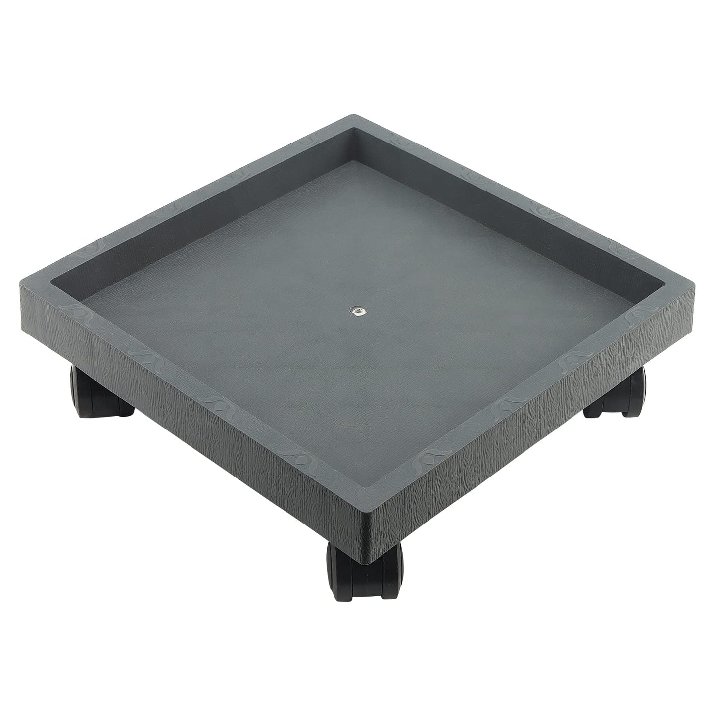 ZEONHEI 2 Packs 10 Inch Square Plant Caddy with Wheels, Heavy Duty Plant Dolly Saucer with Wheels, Rolling Plant Stand Wheeled Planter Caddy Tray for Moving Potted Plants