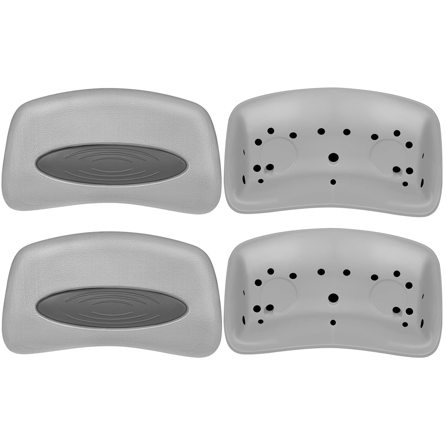 4PCS 6472-960 Replacement Spa Pillow (6455-467) with Insert (6455-482), Fit for 2001-2008 850 & 880 Sundance Series Spa, Gray