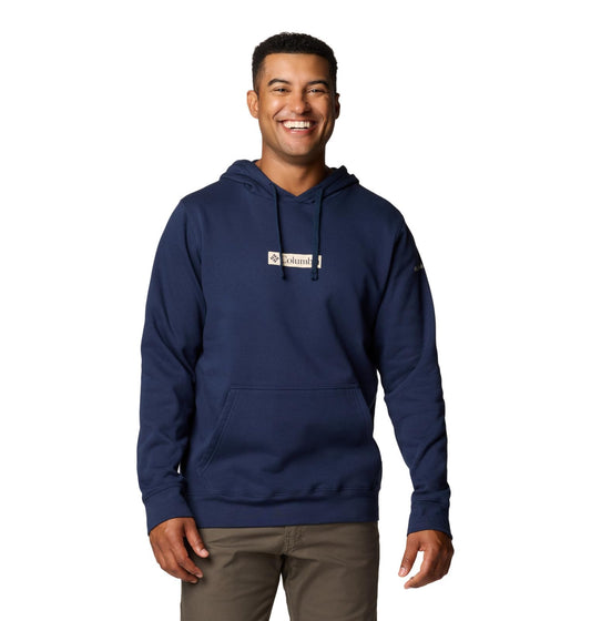 Columbia Men's Trek Hoodie, Collegiate Navy/Puff Box Gem Logo, Large
