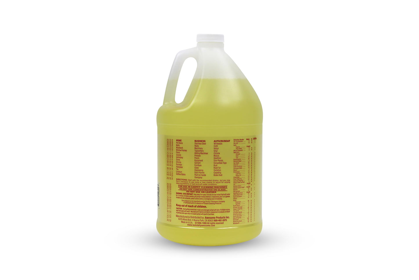 128oz Refills, 1 bottle Original - La's Totally Awesome All Purpose Concentrated Cleaner Degreaser Spot Remover Cleans Everything Washable As Seen on Tv