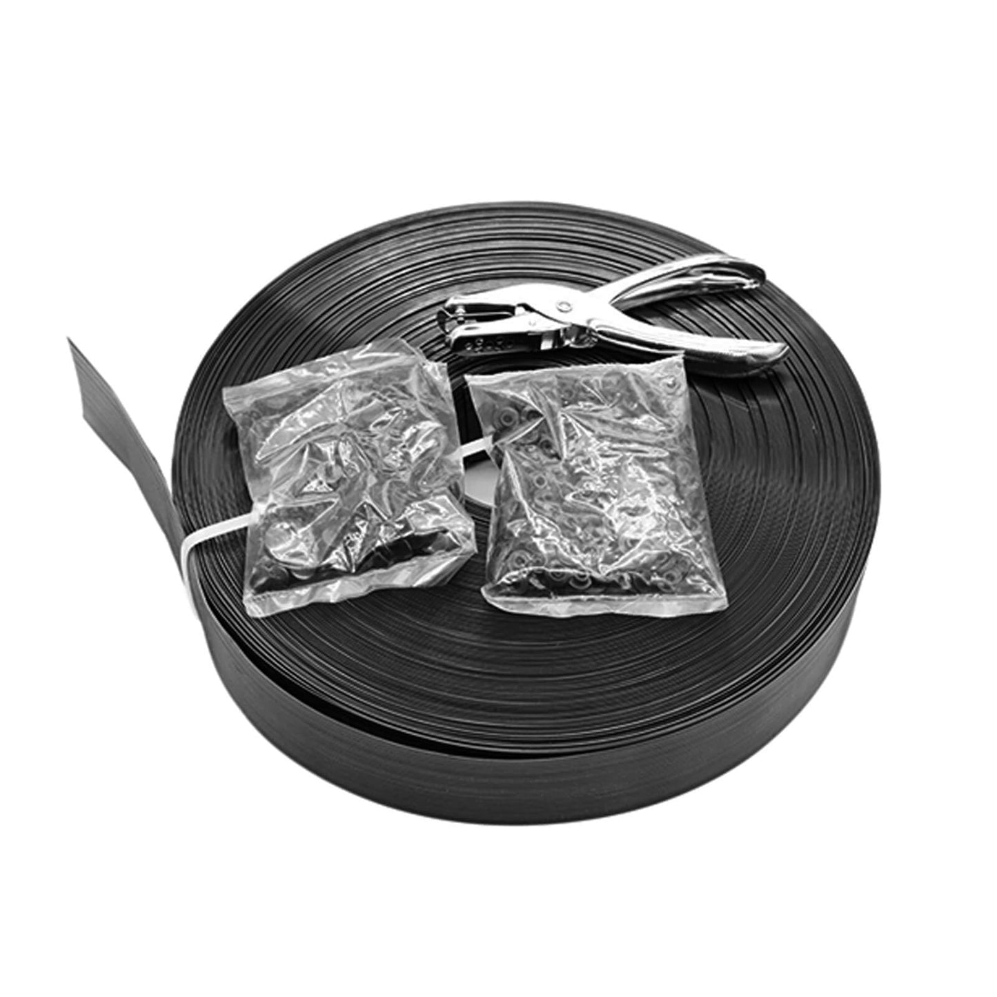 Qlvily Chain Link Fence Privacy Tape, 246ft x 0.15ft Fence Slats, Fence Covering Privacy, Black (200PCS Button + Puncher Included)