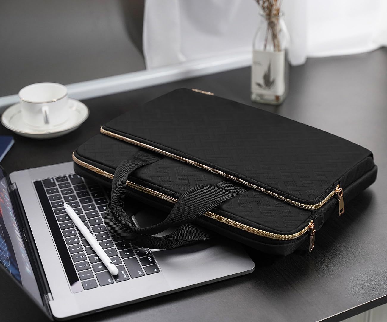 KIZUNA Laptop Sleeve Case 15.6 Inch Computer Shoulder Bag for 16" MacBook Pro M1 M2 Max/16" Lenovo IdeaPad Flex 5i/Thinkbook 16+ /15.6" HP Envy x360 15/Dell XPS 15/LG Gram 15