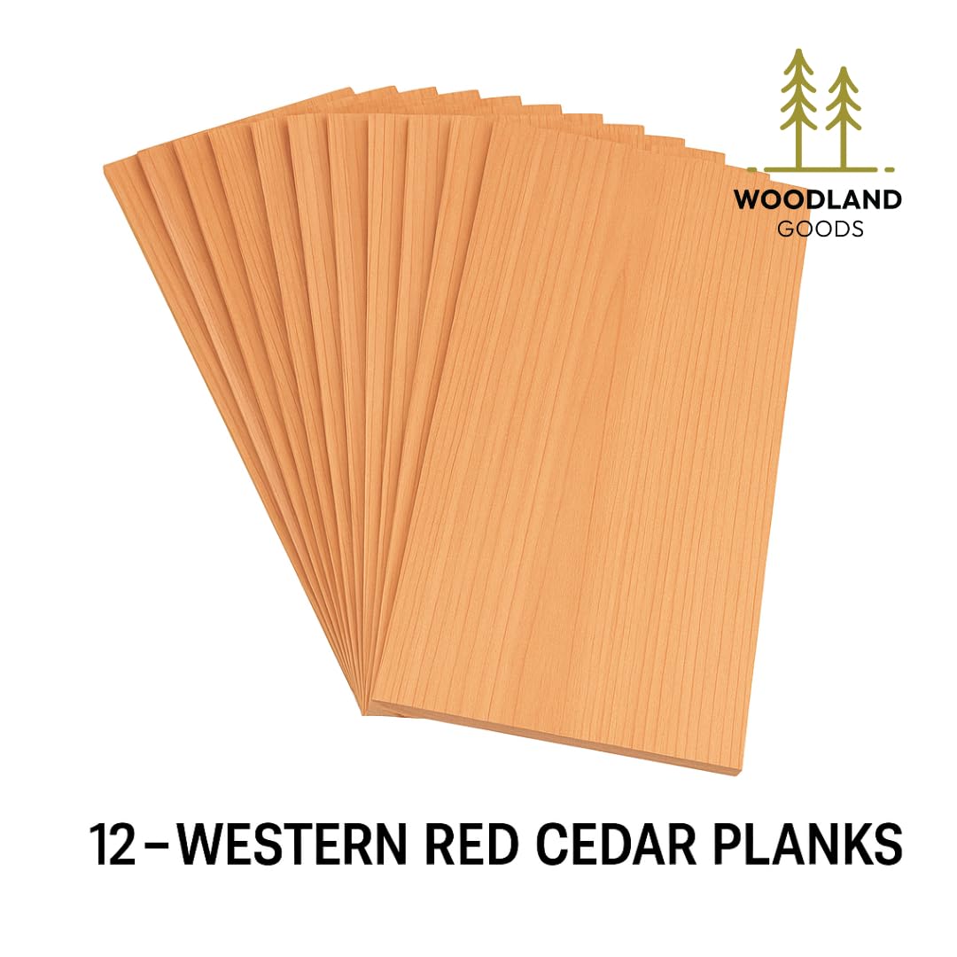 Cedar Grilling Planks - 12 Pack - Premium Western Red Cedar