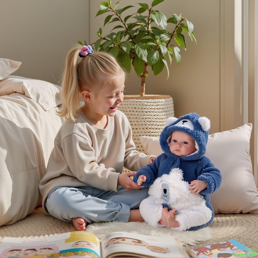 BABESIDE Lifelike Reborn Baby Doll Boy - Aiden 20 Inch Handmade Realistic Baby Doll Soft Body Lifelike Baby Dolls with Toy & Gift Box for Kids