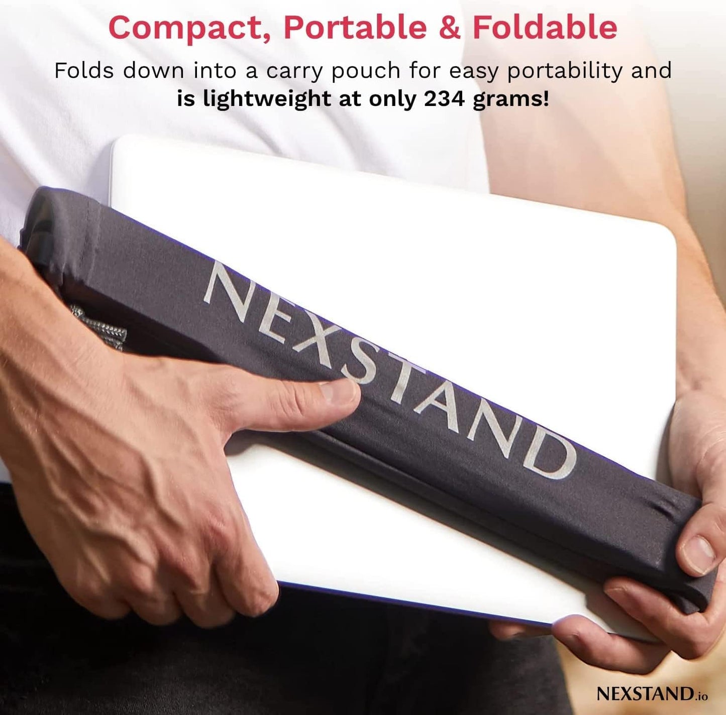 Nexstand Laptop Stand - Portable Foldable & Height Adjustable Universal Fit for MacBook and PC
