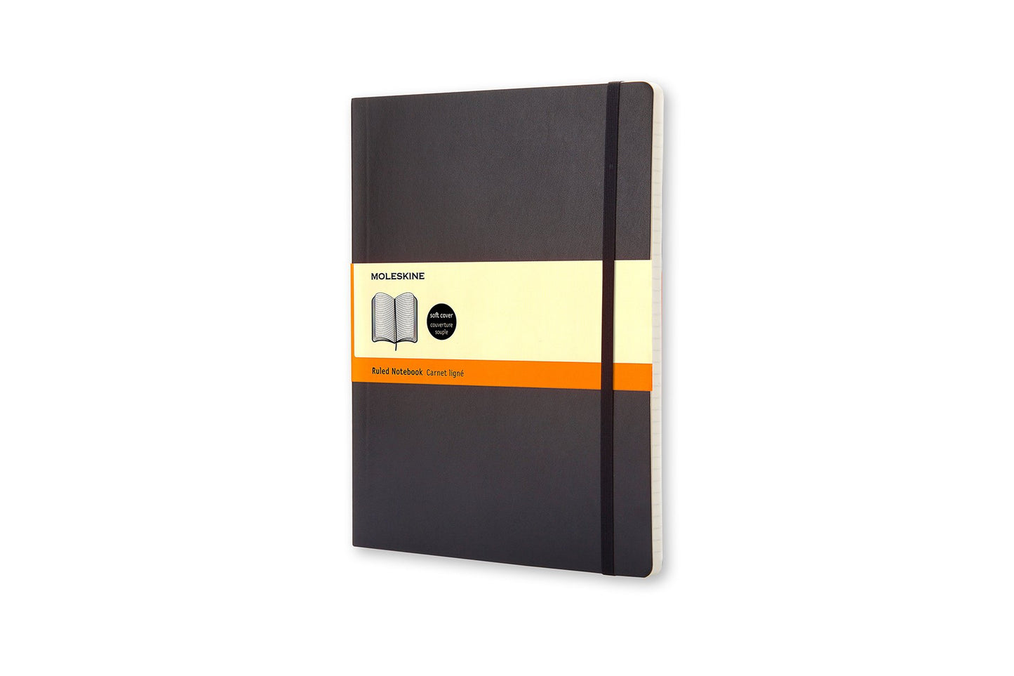 Moleskine Classic Notebook, Soft Cover, XL (7.5" x 9.5") Ruled/Lined, Black, 192 Pages