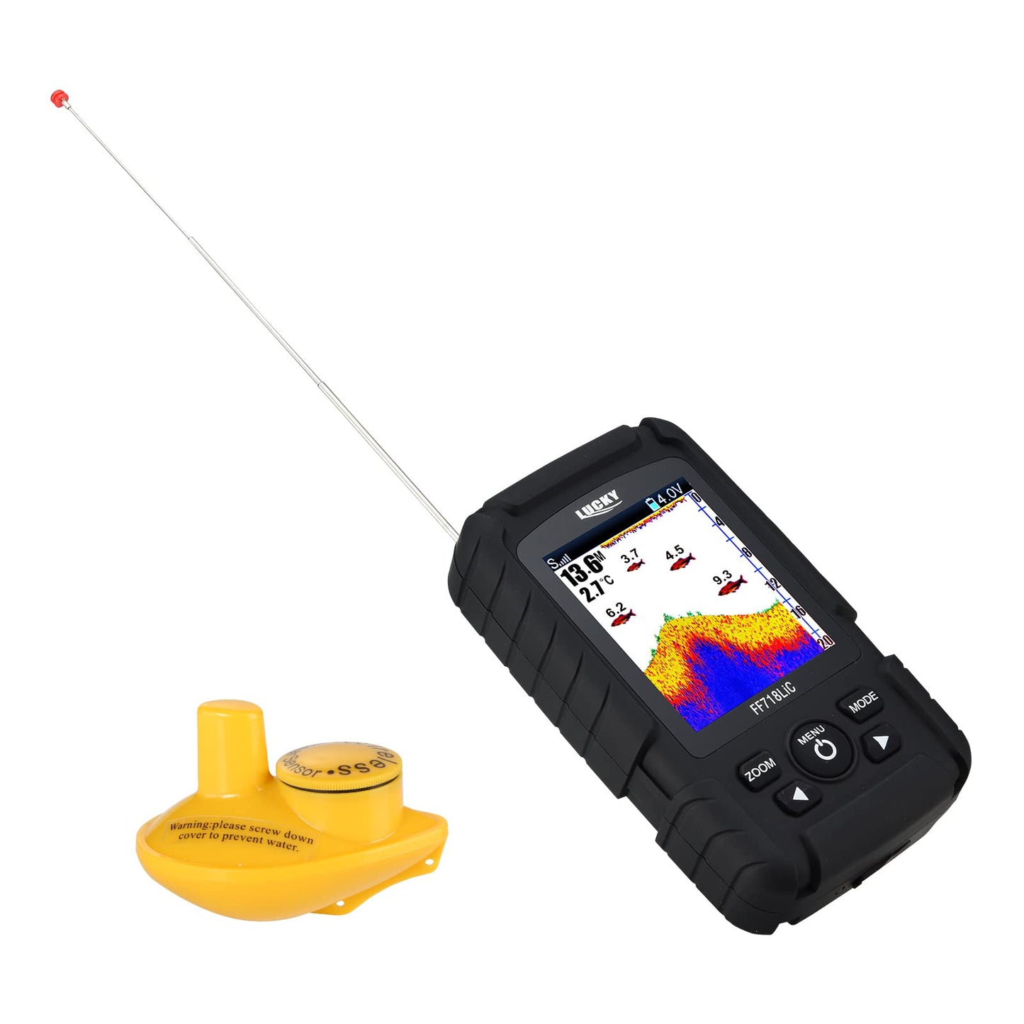 LUCKYLAKER Portable Fish Finder for Recreational Fishing from Dock, Shore or Bank Depth Finder