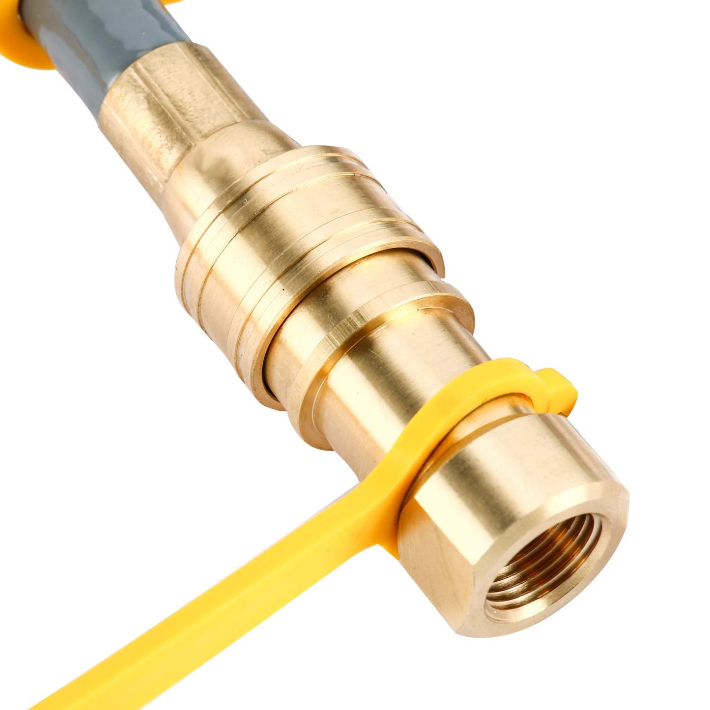 12 Feet 3/8 inch ID Natural Gas Grill Hose with 3/8" Male Flare Quick Connect/Disconnect - 3/8inch Female Flare Adapter for Outdoor NG/Propane Appliance - CSA Certified