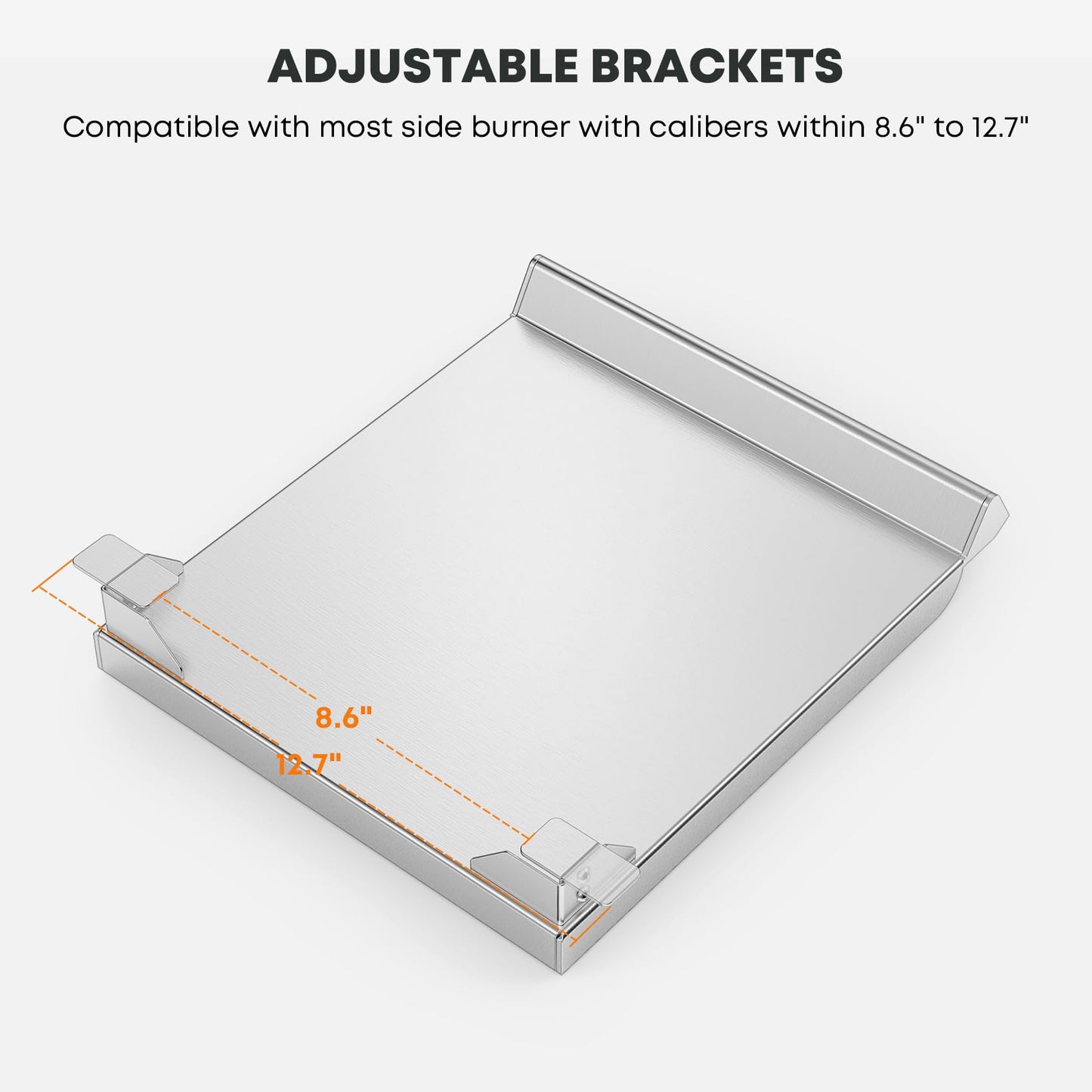 Stanbroil Universal Griddle for Gas Grill Side Burner, Stainless Steel Flat Top for Most Gas Grills, 11" x 13"