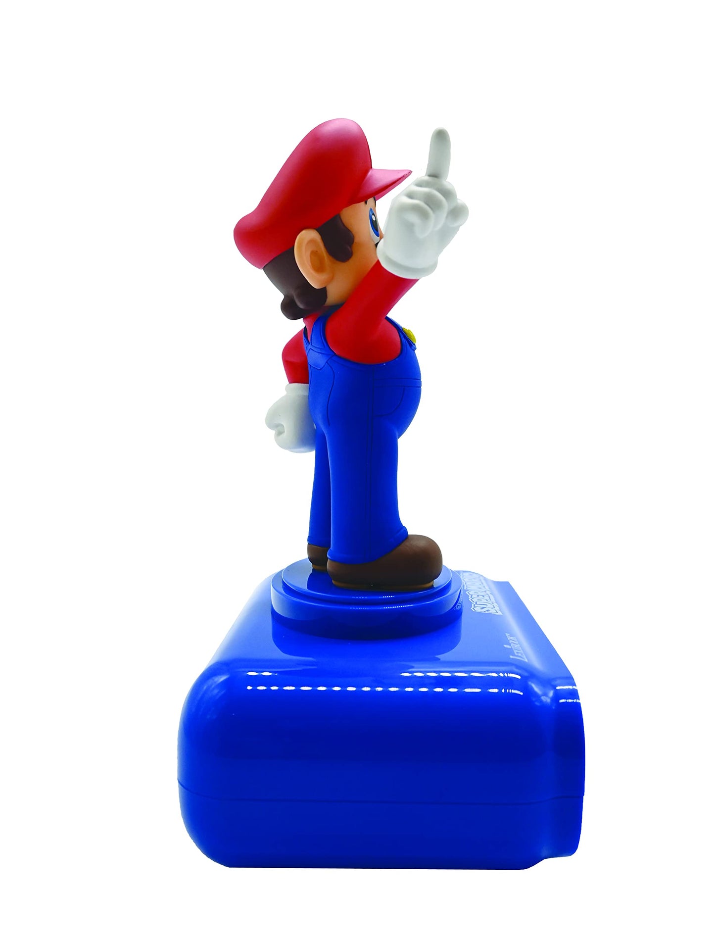 Lexibook Nintendo Super Mario Alarm Clock, from 3 Years, with LCD Digital Display, Child Remover, Blue/Red RL800NI
