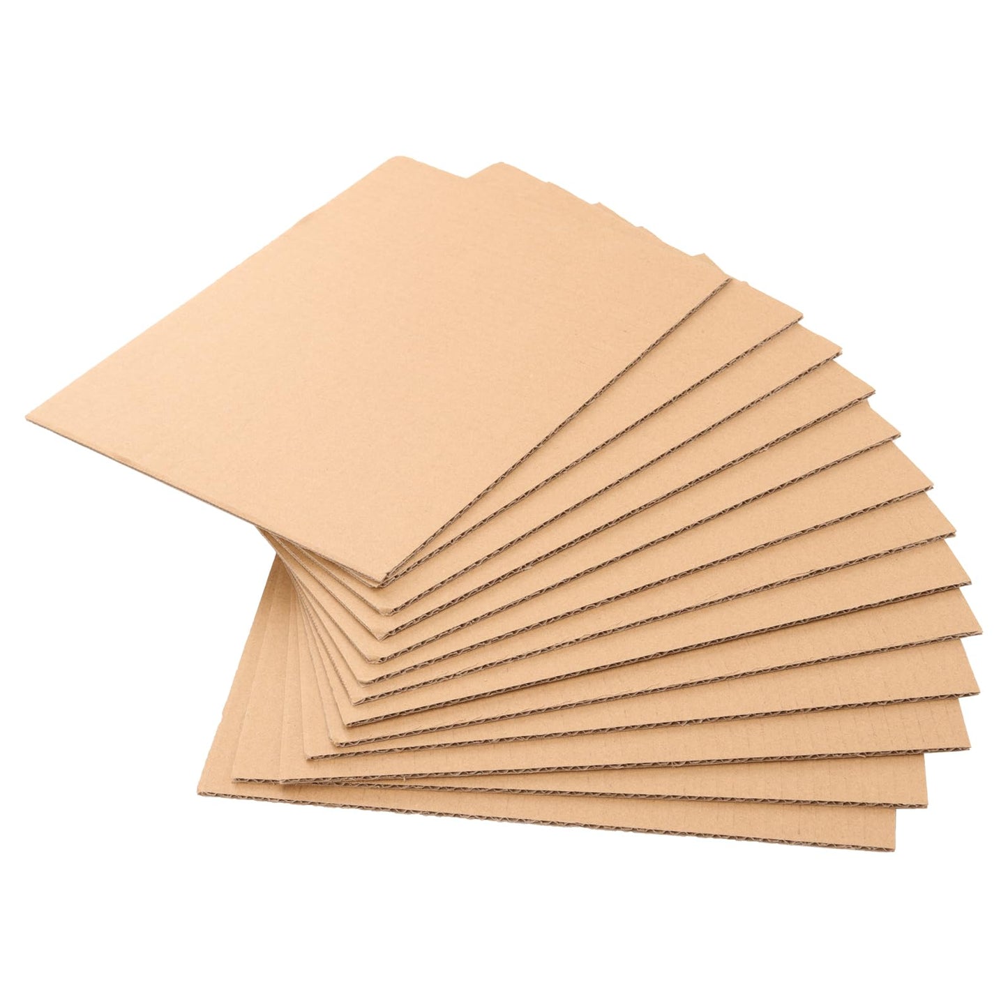 HOZEON 100 Pack Corrugated Cardboard Sheets 11 x 14 x 1/16 Inches,1.5mm Thick Cardboard for Crafts,Brown Flat Cardboard Sheets for Packing, Mailing, DIY