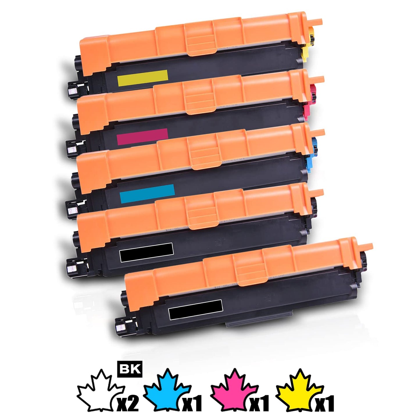 5 Inkfirst Toner Cartridges TN-227 TN227 TN-223 TN223 [WITH CHIP] Compatible Remanufactured for Brother TN227 High Yield Black Cyan Magenta Yellow (1 Set + 1 Black) MFC-L3710CW MFC-L3750CDW MFC-L3770CDW HL-L3210CW HL-L3230CDW HL-L3270CDW HL-L3290CDW TN227