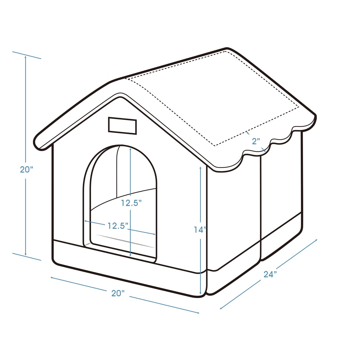 Jiupety Dog House Indoor, XL Size Indoor Dog House for Medium and Large Dog, Warm Cave Sleeping Nest Bed for Cats and Dogs, Brown