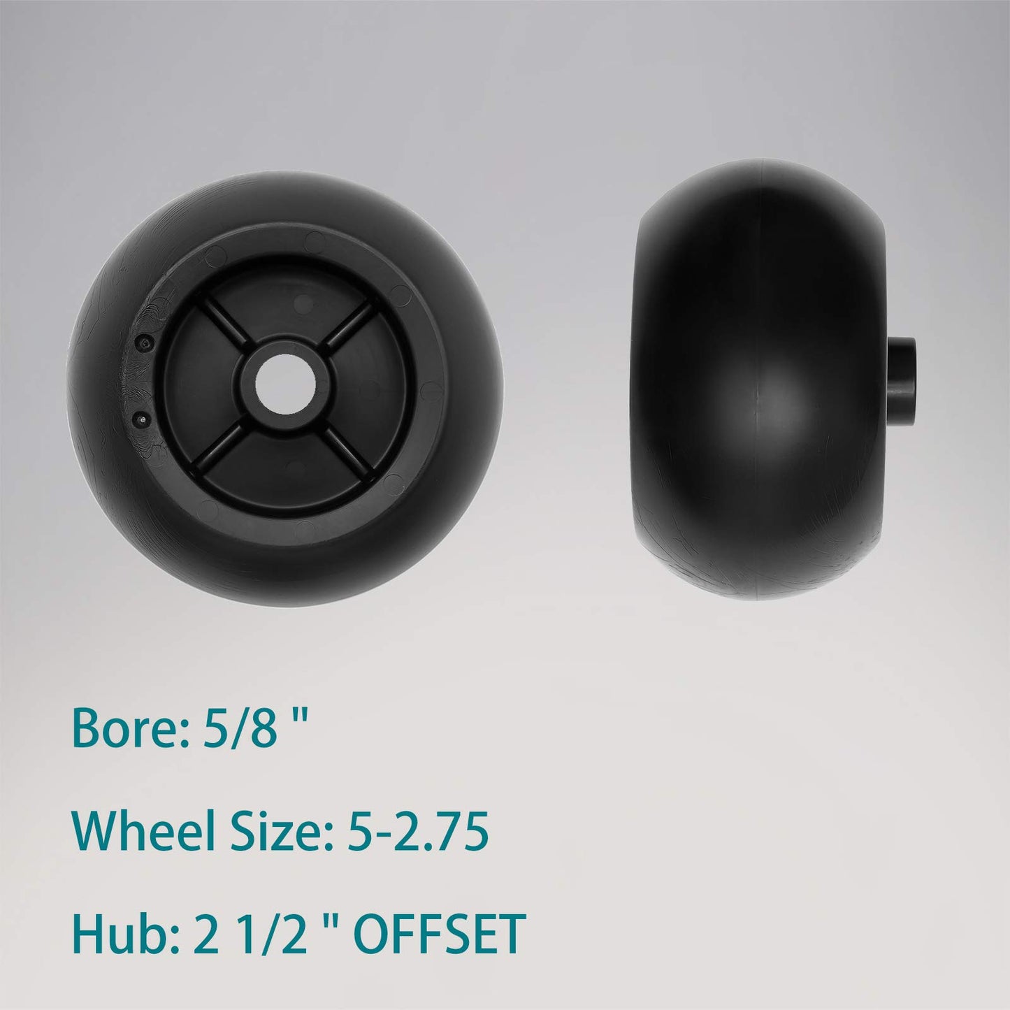 HQPASFY Mower Anti Scalp Deck Wheel Kit Set of 4 Replacement for Bad Boy 022-5234-98 Exmark 103-4051 103-7263 & Many Bore 5/8" Wheel Size