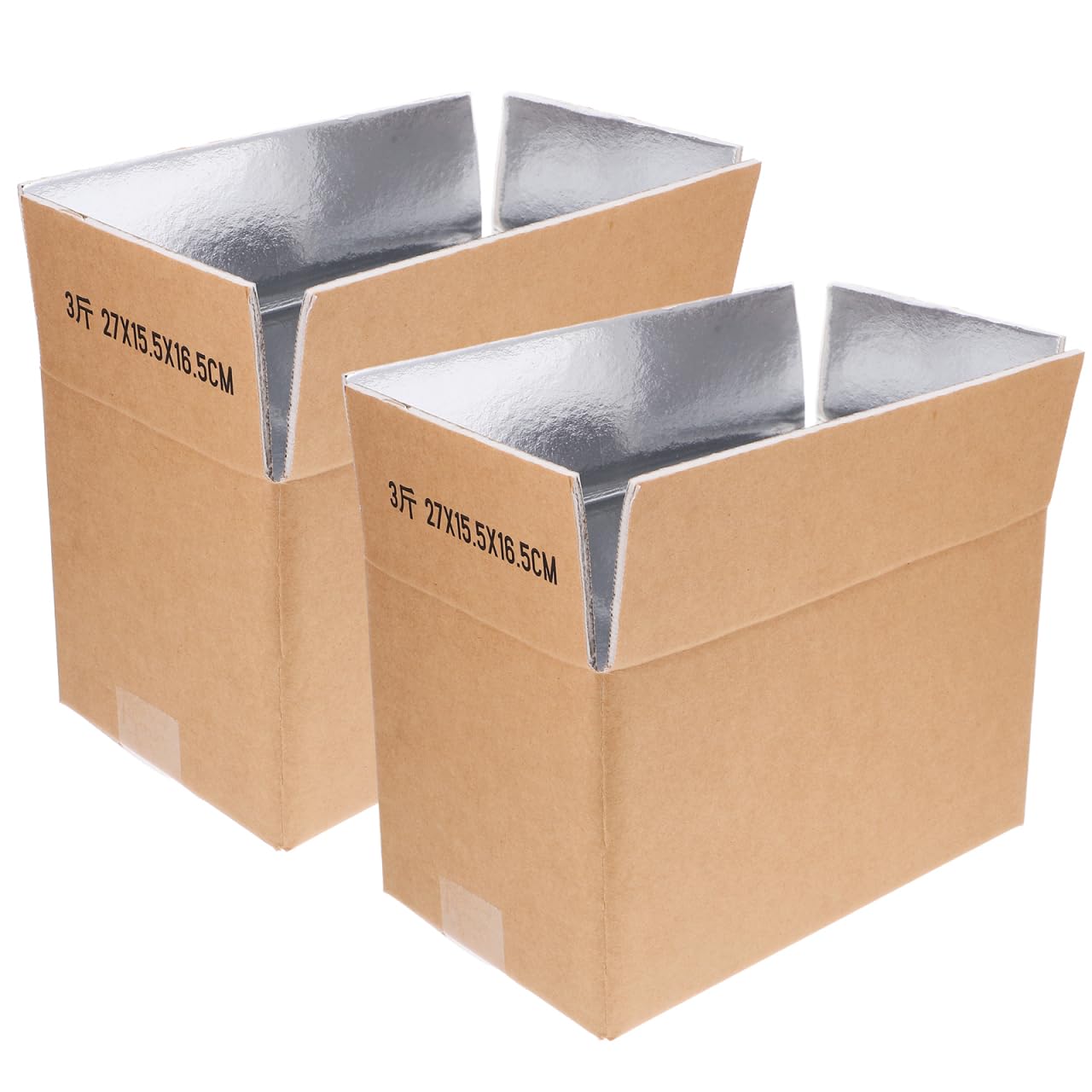 ULTECHNOVO Insulated Shipping Boxes 2-Pack Leak-Proof Thermal Cooler Box with Aluminum Foil Insulation Liner for Food Seafood Medication Mailing Travel