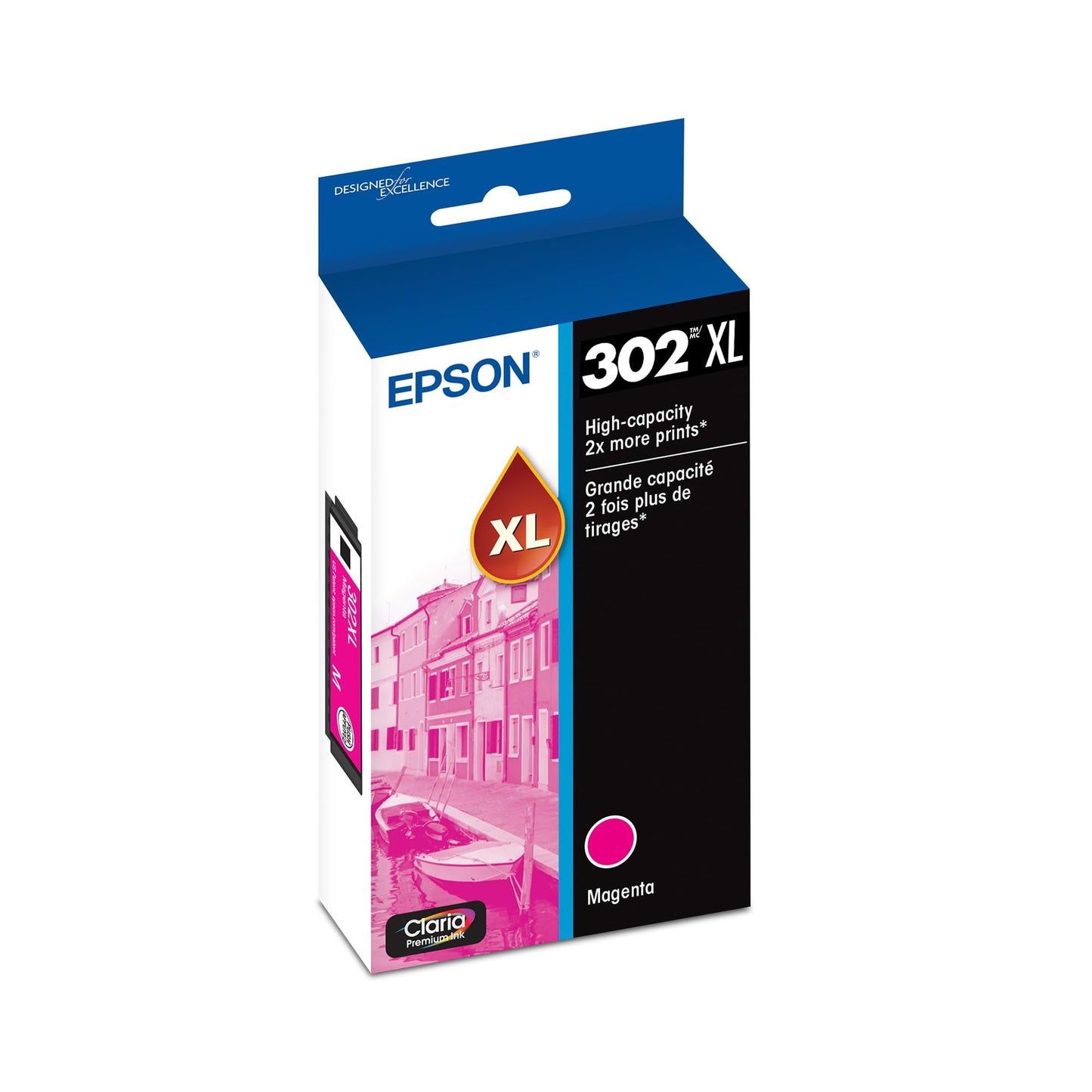 EPSON 302 Claria Premium Ink High Capacity Magenta Cartridge (T302XL320-S) Works with Expression XP-6000, 6100