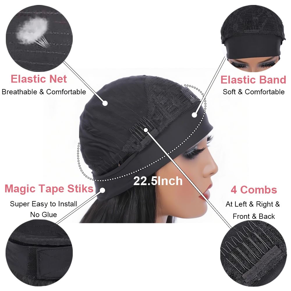 Body Wave Headband Wig Human Hair 150% Density Glueless Wig for Black Women No Lace Front Machine Made Short Half Wig Beginner Friendly Natural Color 12inch