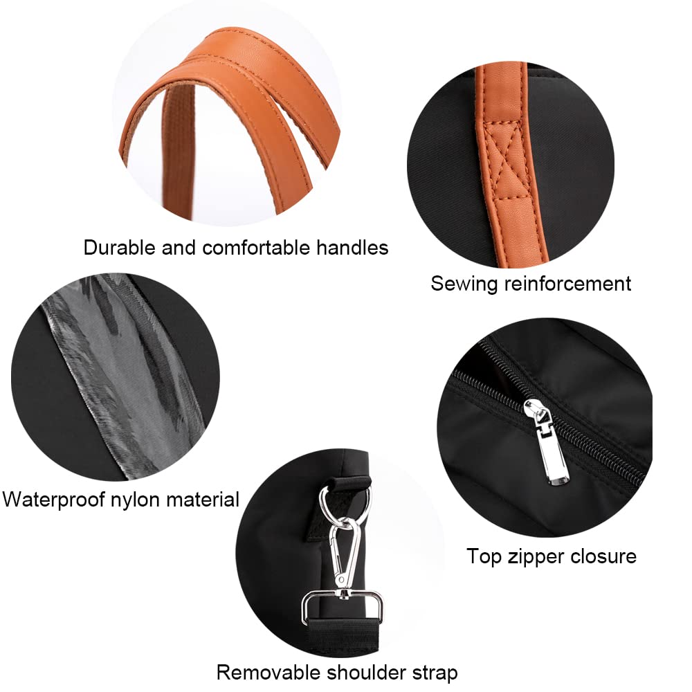 Tote Bag for Women Nylon 15.6 Inch Laptop Shoulder Handbag Purse for Travel Work School