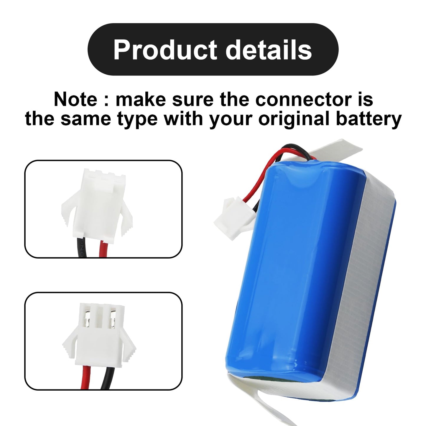 TIIANTE 2000mAh 12.8V Replacement Battery Compatible with Lefant M210 M210B M210P M213 M213S M320 OKP Life K2 Robot Vacuum Cleaner Battery (Not 14.4V)