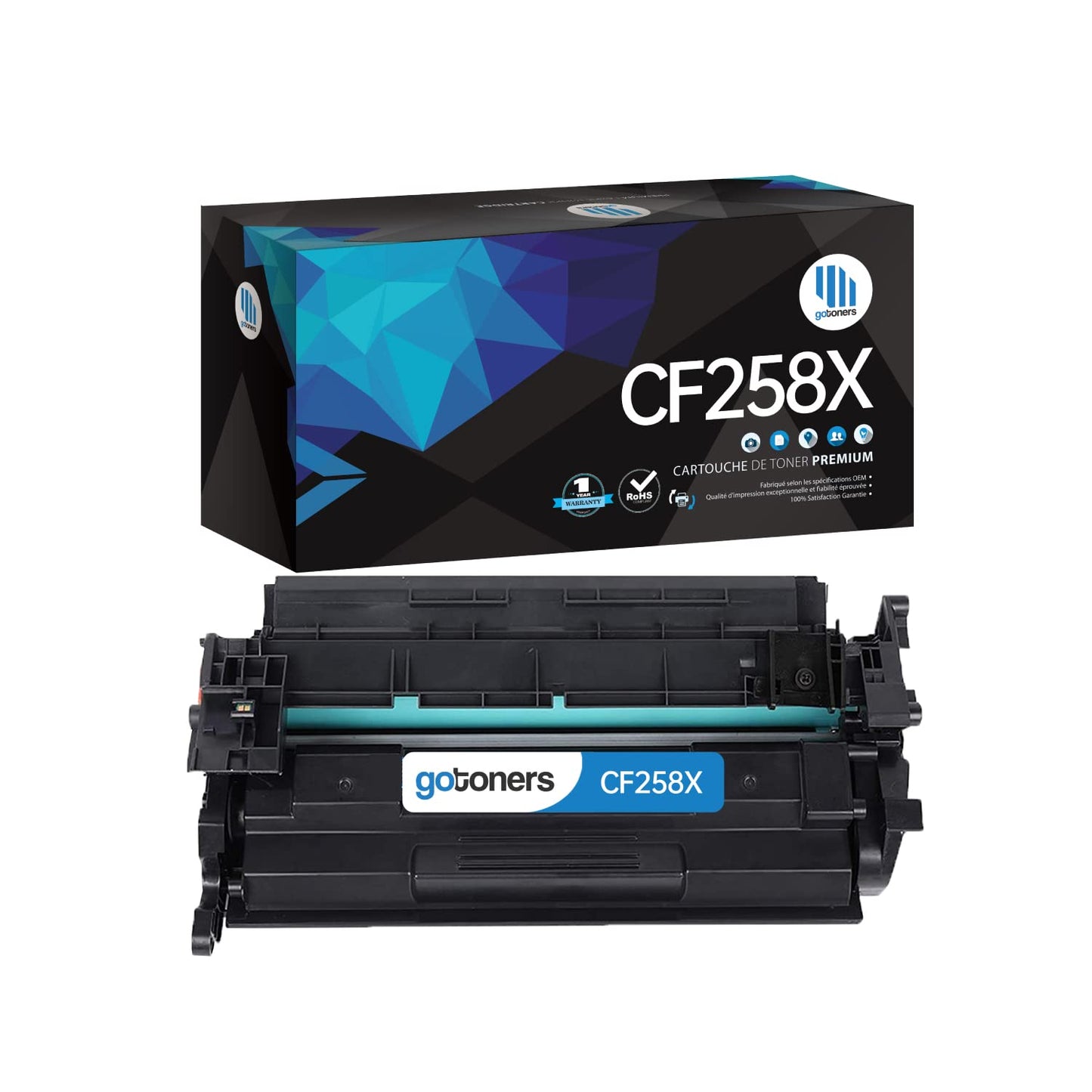 Gotoners 58X CF258X Toner Cartridge (with Chip) for HP 58A CF258A Ink High Yield Compatible with HP LaserJet Pro MFP M428DW M404DW M428FDW M428FDN M404DN Printer