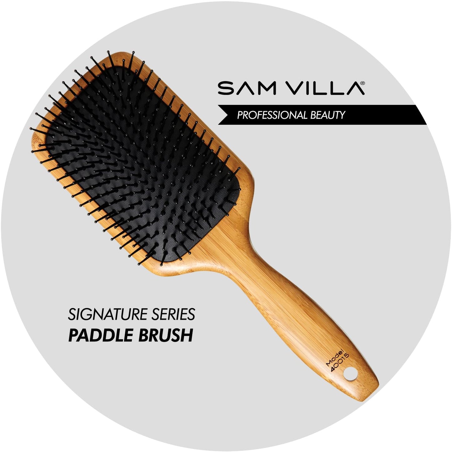 SAM VILLA Signature Series Bamboo Paddle Brush