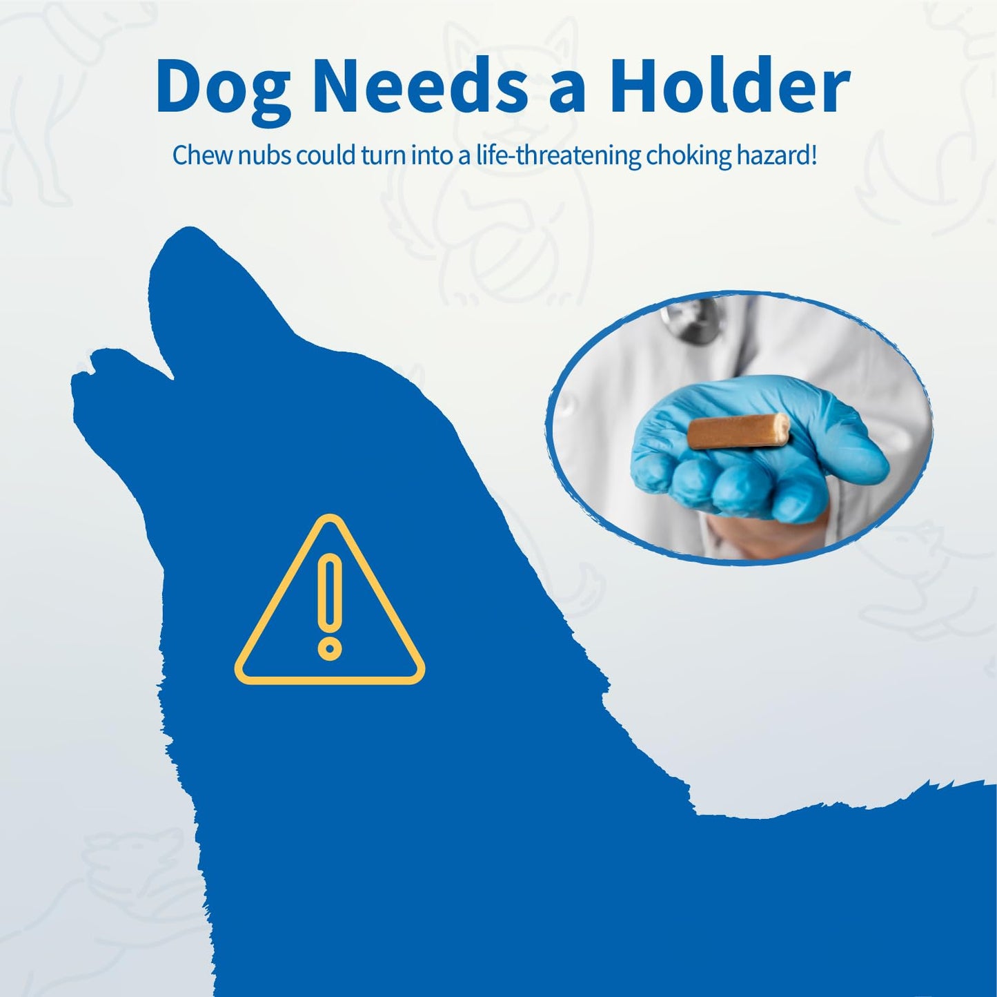 Chewise Bully Stick Holder for Dogs, BPA-Free Safety Dog Chew Holder to Prevent Choking, Fits Various Bully Sticks and Dog Sizes