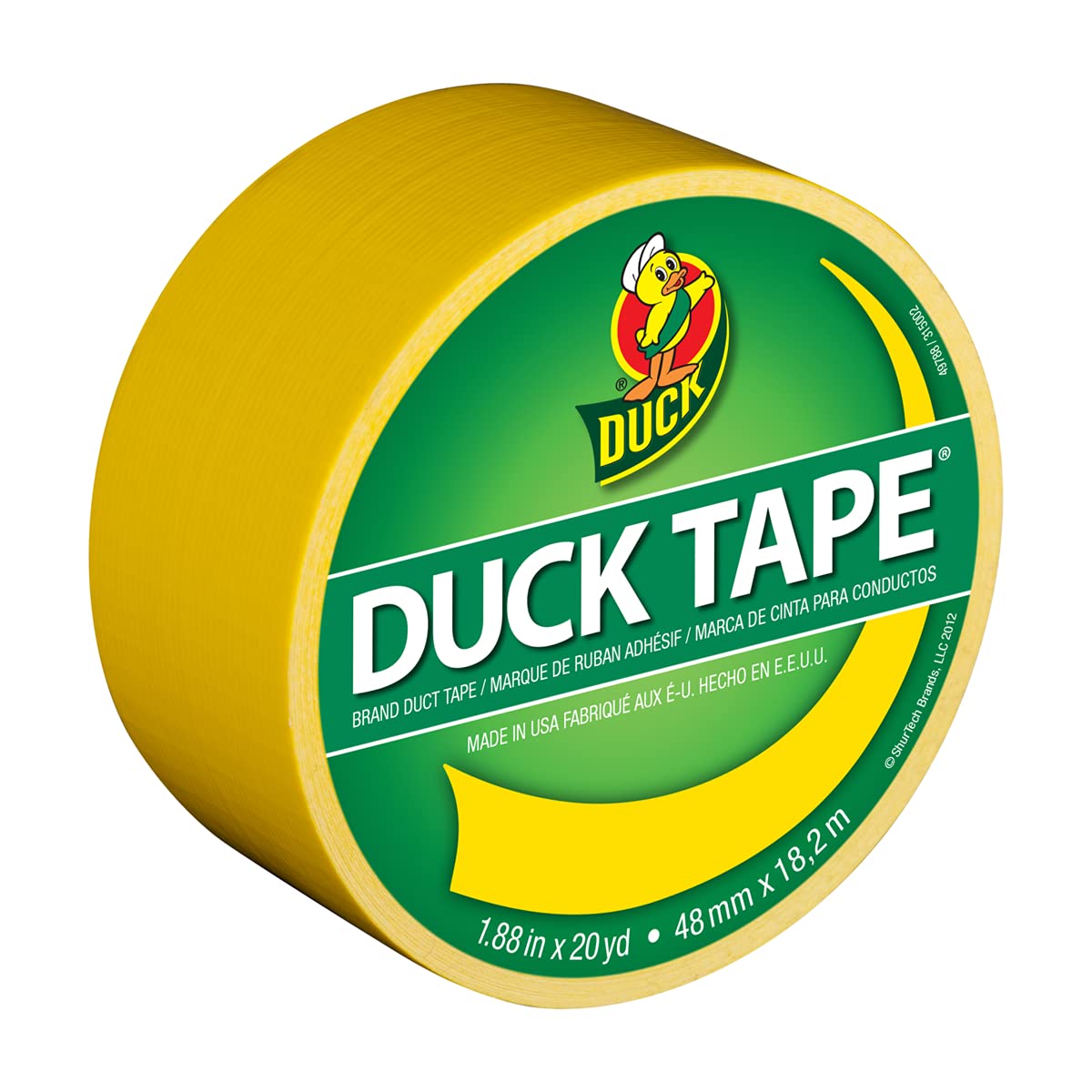 Duck Color Duct Tape, 6-Roll, Yellow (1304966_C)