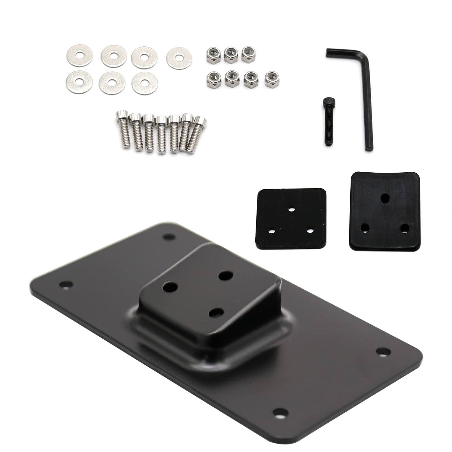 UOIENRT 3-Hole Laydown License Plate Mount Bracket Kit, Replacement for Harley Davidson License Plate Mounting Kit 1973-Up
