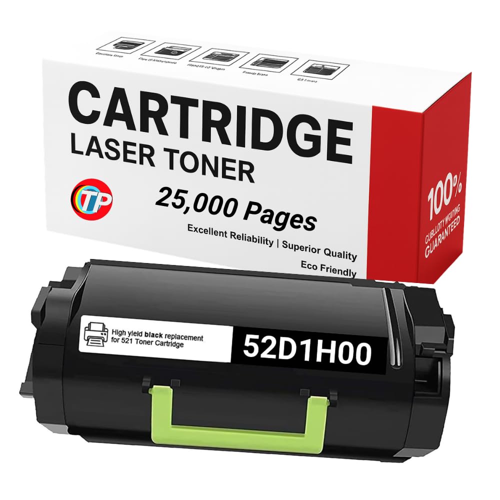 TonerParts Replacement 52D1H00, 521H Toner Cartridge 25000 Pages for Lexmark MS710n, MS711, MS711dn, MS810, MS810n, MS810dn, MS810de, MS811, MS811n, MS811dn, MS811dtn, MS812, MS812dn, MS812de Printers