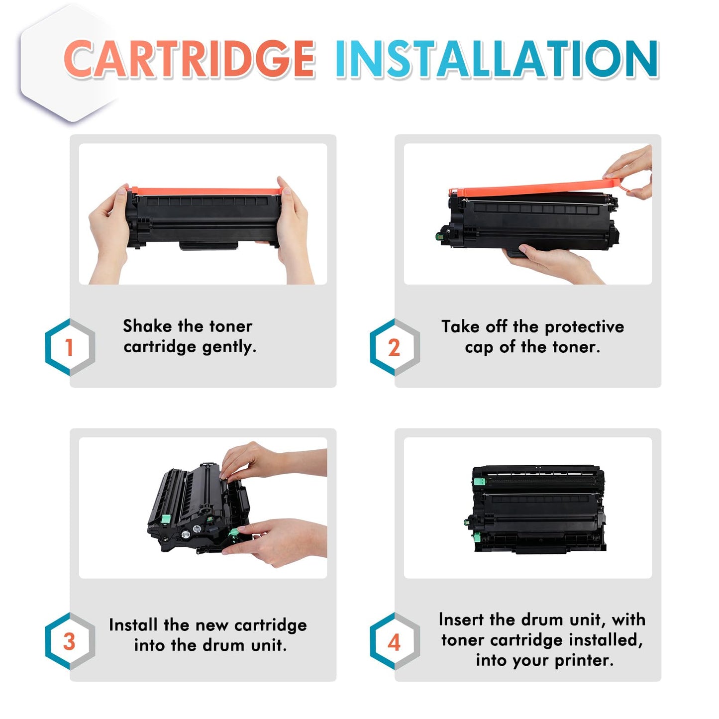 TN830XL TN830 High Yield Toner Cartridge Compatible Replacement for Brother TN830 XL TN-830XL for Brother HL-L2400D HL-L2405W HL-L2480DW DCP-L2640DW HL-L2460DW MFC-L2820DW Printer (2-Black)