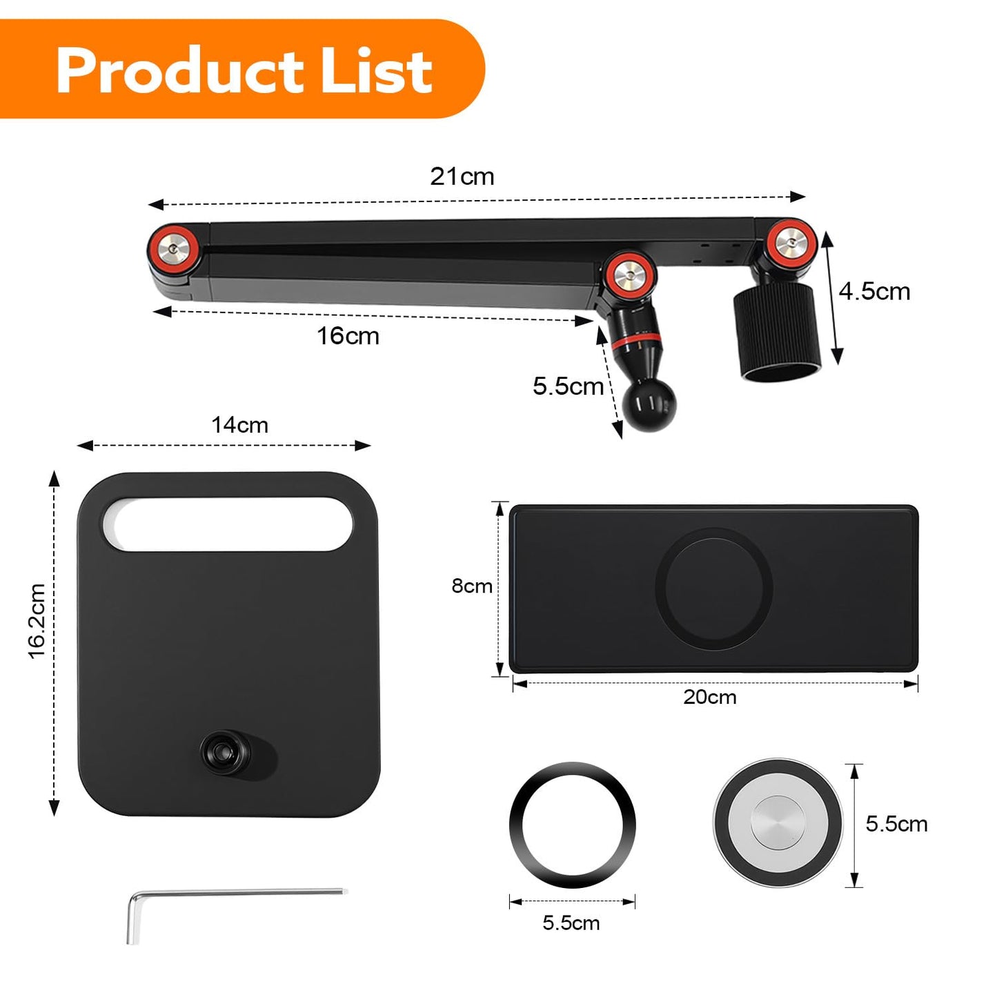Portable Travel Monitor Stand, Strong Magnetic Portable Monitor Holder, iPhone/iPad Stand for 4.7" 12.9" 15.6" 16" 17.3" 18.5'' Screens, Universal Screen Extender Base Adjustable Tablet Holder