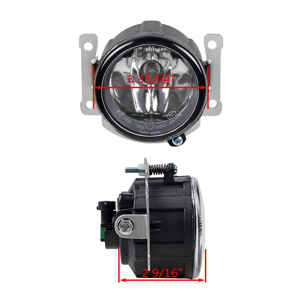Astra Depot 2X Fog Lights with H11 Bulbs w/Mounting Brackets Replacement For Mitsubishi Outlander RVR ASX