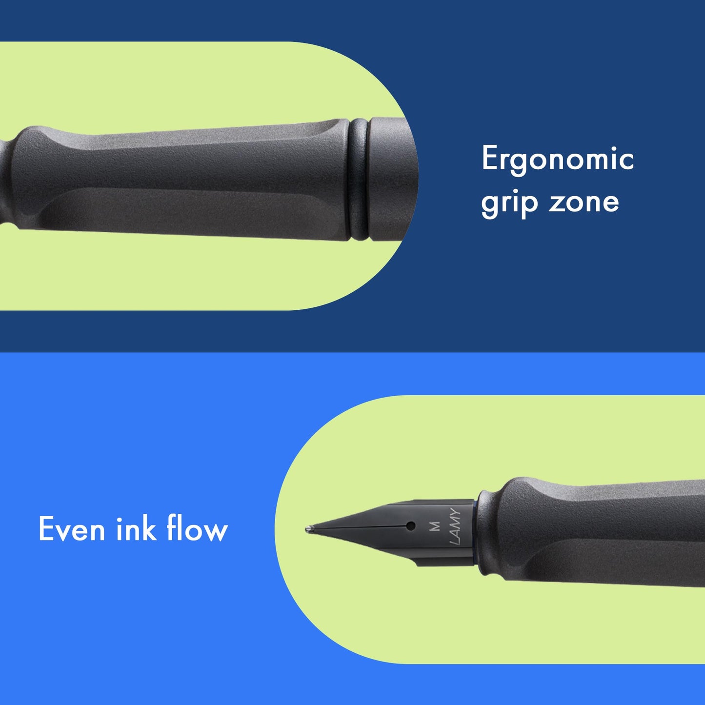Lamy Safari Fountain Pen Charcoal Ex-Fine, L17EF