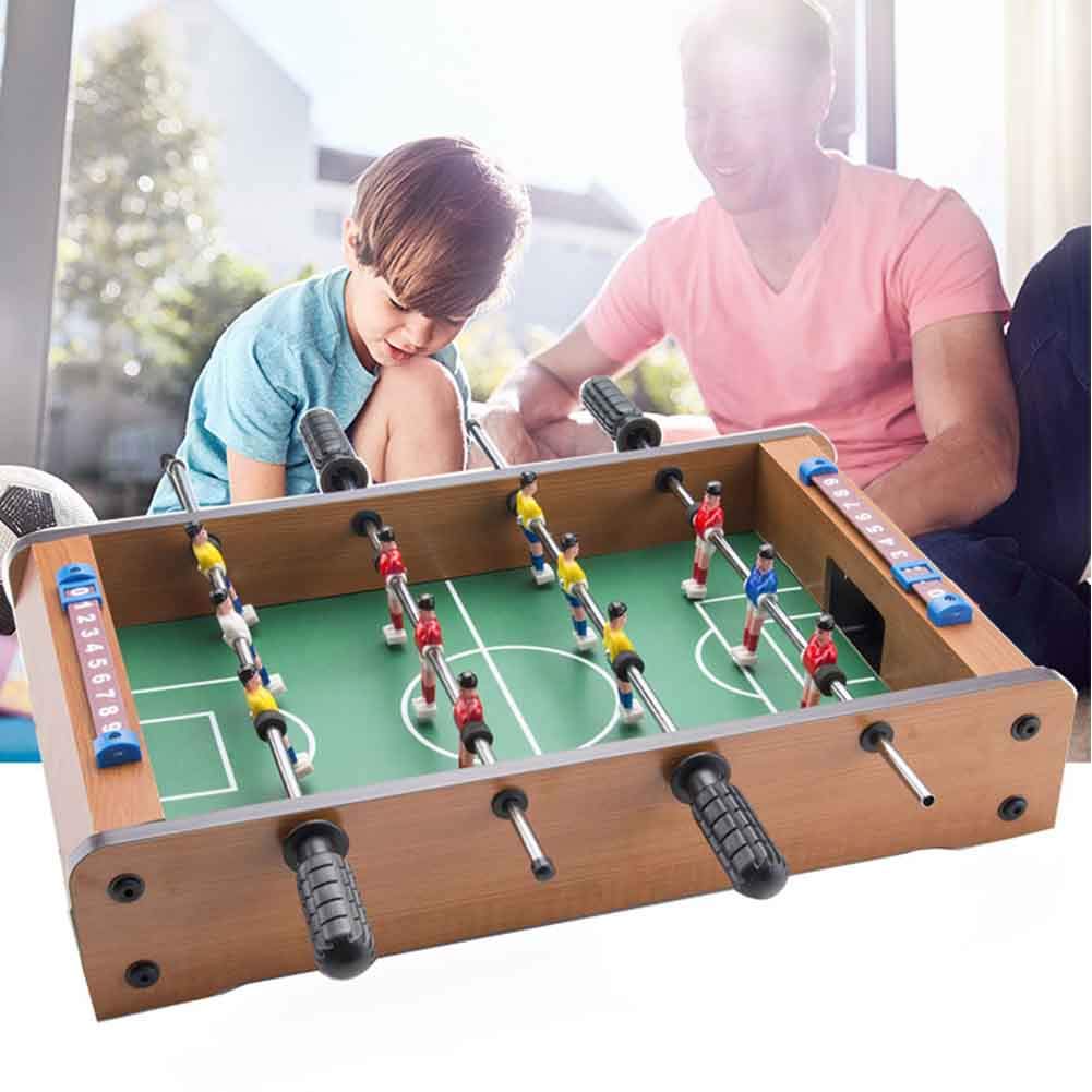 Saycker Table Foosball, Mini Football Table Soccer Tabletops Wood Football Table Top w/Footballs, Game Accessories for Adults Family Night Parties Entertainment