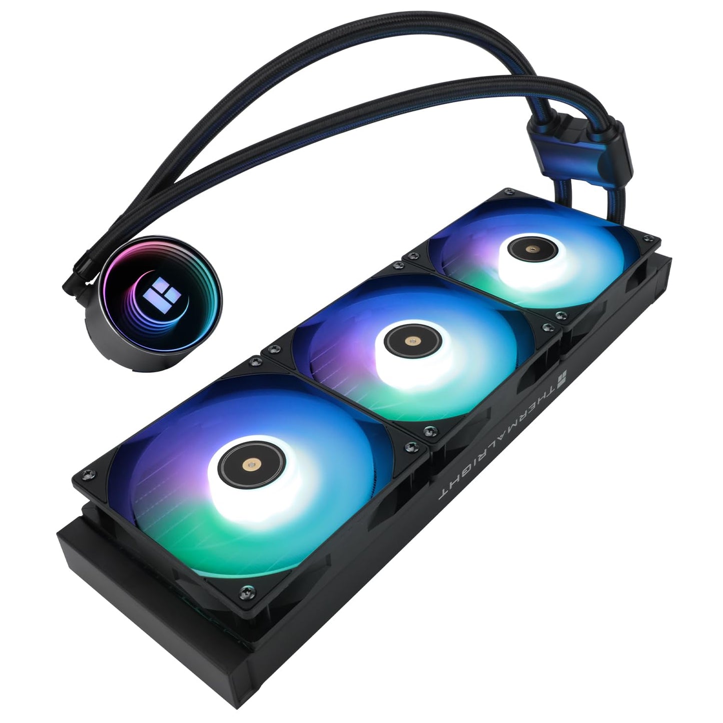 Thermalright Frozen Notte 360 Black ARGB Water Cooling CPU Cooler, 360 CPU Cooler Specifications, 3×120mm PWM Fans, S-FDB V2 Bearings, Suitable for AMD/AM4, Intel LGA 1700/1150/1151/1200/2011/2066
