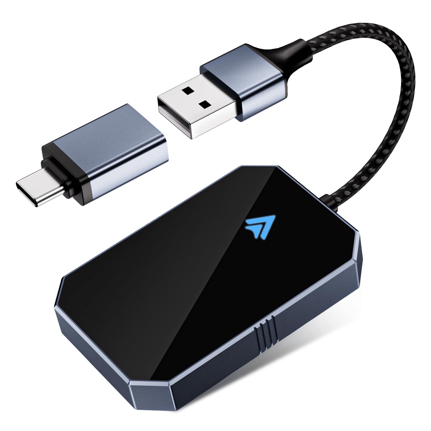 Android Auto Wireless Adapter for Factory Wired Android Auto, Easy Setup Plug & Play 2025 Upgrade Control Dongle Fit for Androi 11+ & Cars from 2017 (Black)