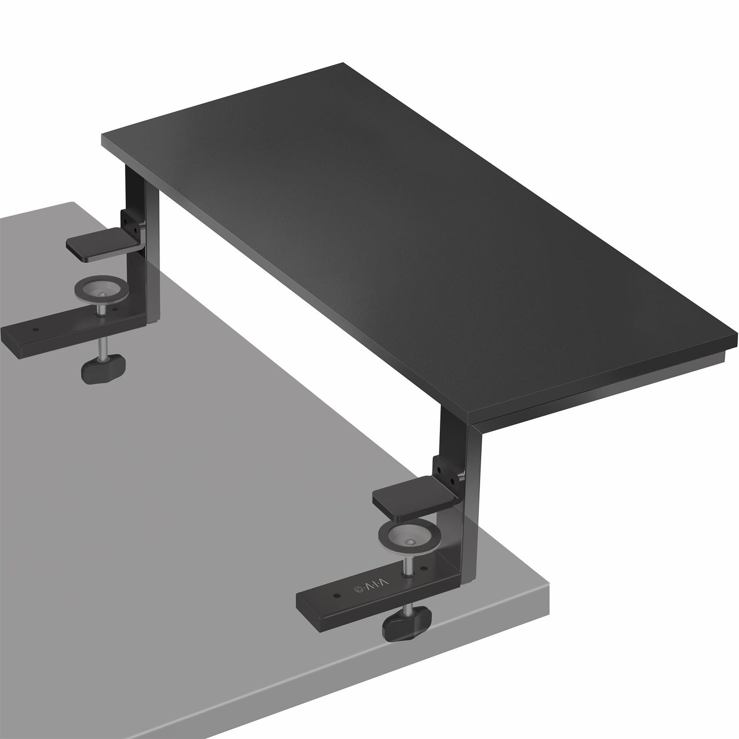 VIVO Clamp-on 56cm Desk Extension Shelf for Gaming PC, Ergonomic Computer Monitor and Laptop Riser, Printer Stand, Versatile with Freestanding Feet Included, Desktop Organizer, DESK-SHELF22B