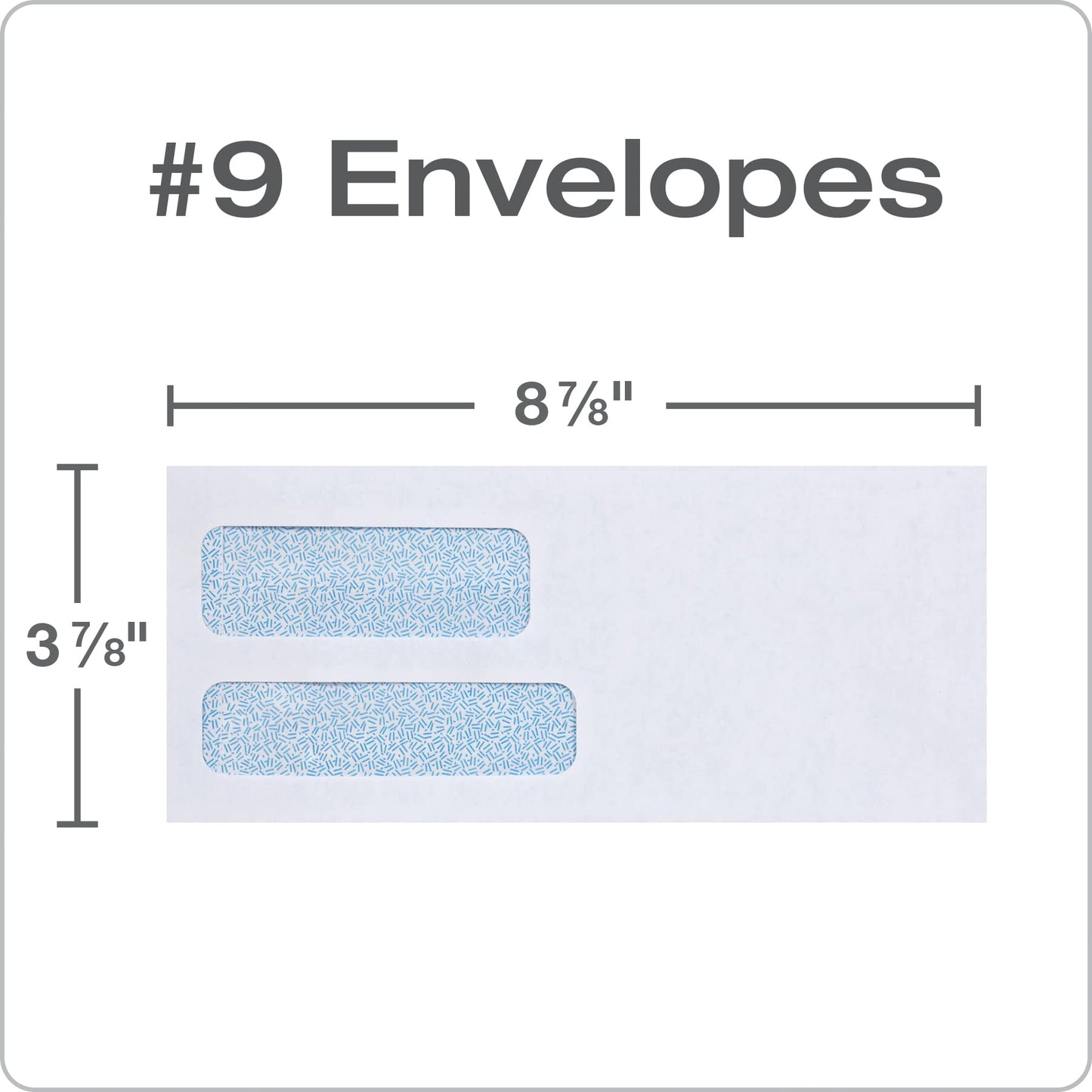 Columbian Envelopes, #9 Security, 500 Per Box, Double Window, REDI-Seal Self-Seal, White, 3-7/8" x 8-7/8", Security-Tinted Interior for Invoices and QuickBooks Statements