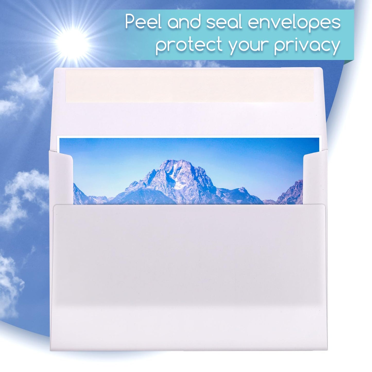 Outdoramic A6 Envelopes Self Seal 500 Pack - 4.75x6.5 White Invitation Envelopes Bulk for 4x6 Postcard, Wedding, RSVP, Thank You Notes, Announcements, Greeting Cards, Photos