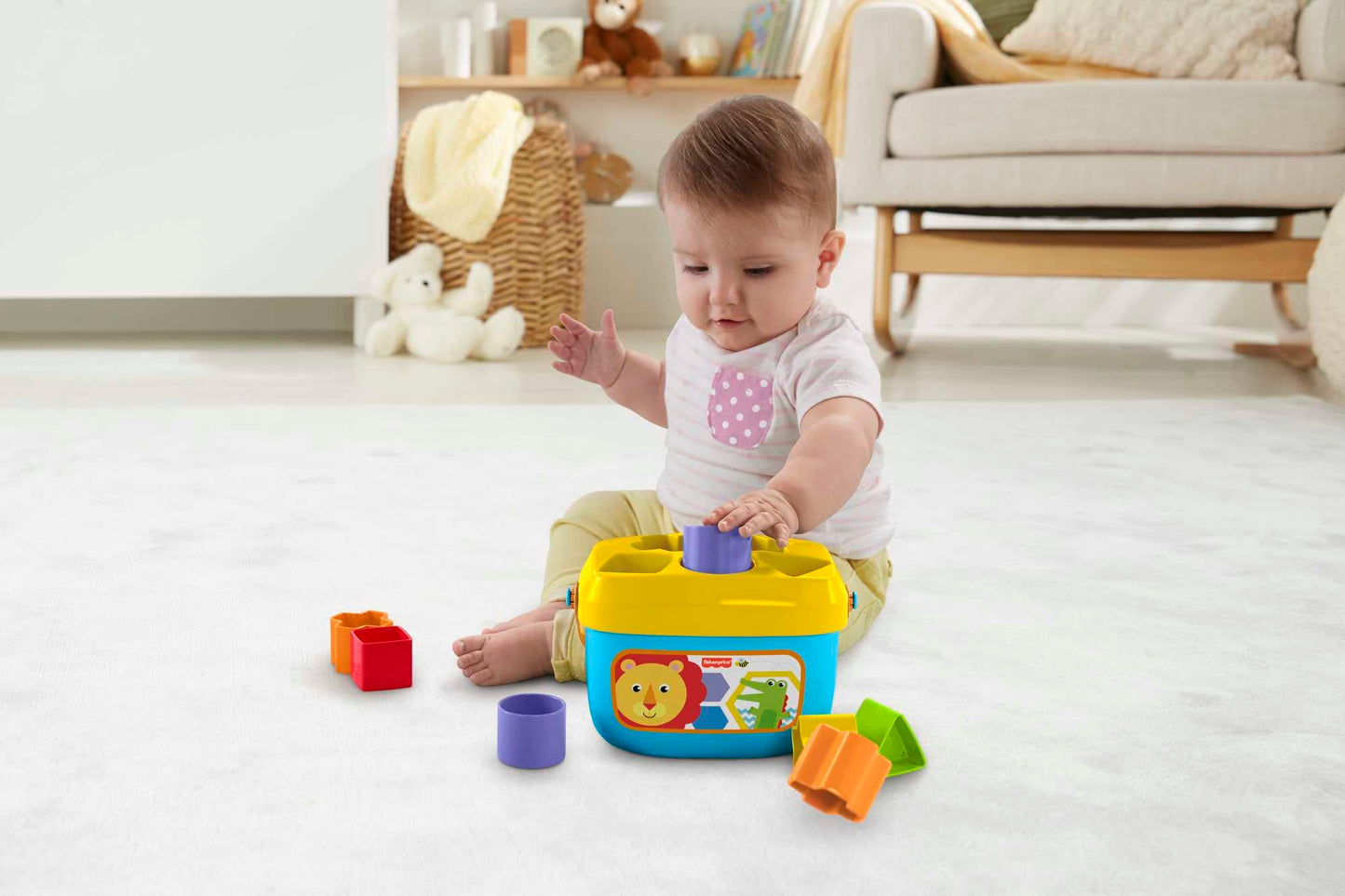 Fisher-Price Classic Infant Trio, toy set of three baby toys for stacking, sorting and musical play