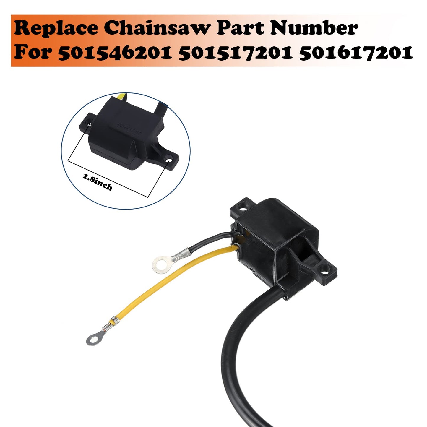 501516201 Ignition Coil Module Kit for Husqvarna 61 66 162 266 266XP 266SE Jonsered 630 670 Replace Chainsaw Part Number for 501546201 501517201 501617201