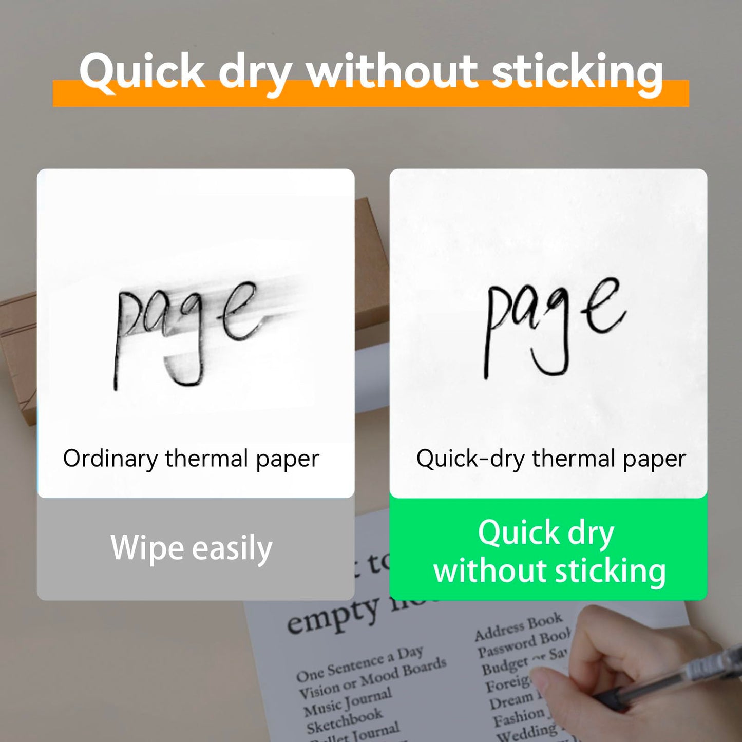 PeriPage A4 Thermal Paper, 210 x Φ30mm - 4 Rolls, Compatible with PeriPage A40, M08F, MT810 and Other Portable Printers, Printing Paper Size 8.26''x11.6''