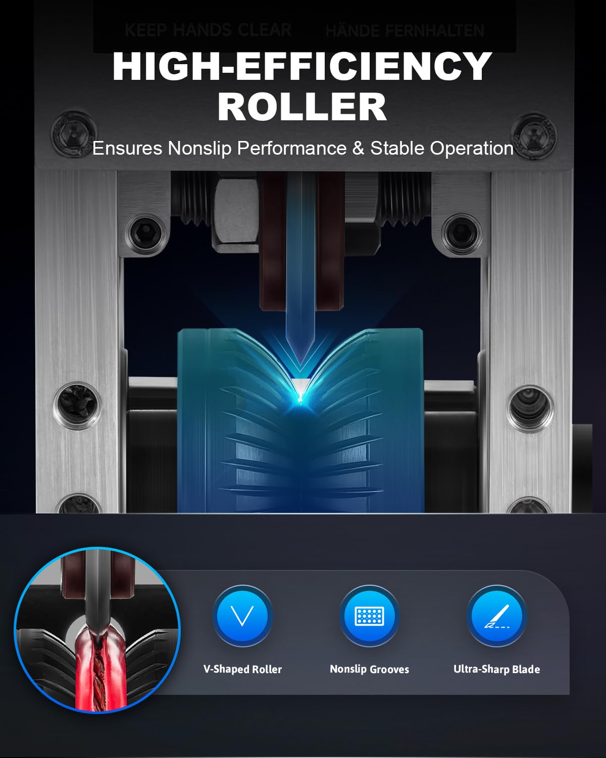 CREWORKS Manual Wire Stripper Machine, 0.06"-1" Wire Stripping Machine, Wire Stripping Tool for 1.5-25mm Scrap Wire, Drill Powered Cable Stripper for DIY Cable, Copper Wire Stripper for Leftover Cable